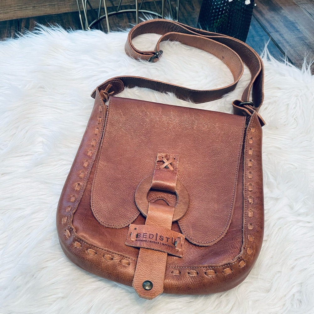 Brown Leather Crossbody Bag - Bedstu Inspired - Picture 4 of 14